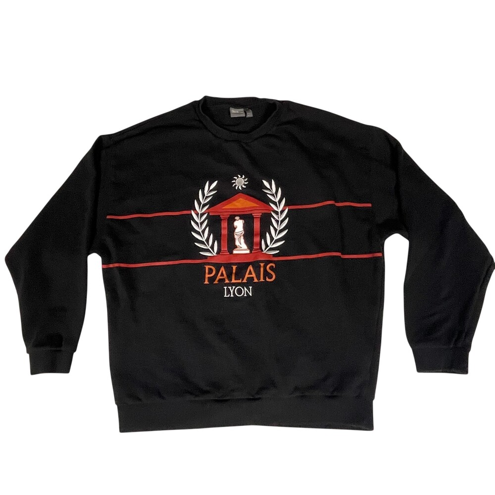 ASOS Palais Lyon Sweatshirt Mens Extra Large Black Cotton Graphic Pullover